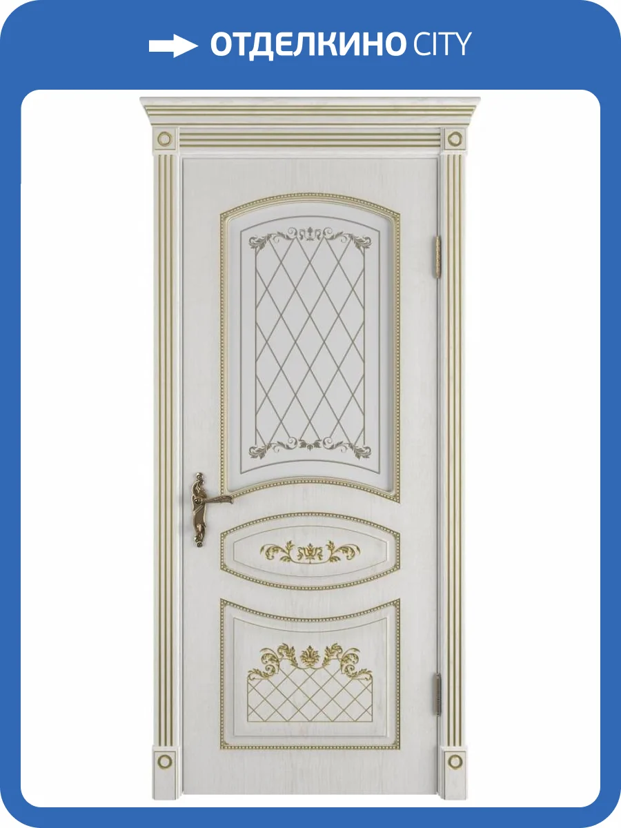 Межкомнатная дверь Владимирская Фабрика Дверей Adele Bianco Classic PG стекло Art Cloud 800x2000 фото 2