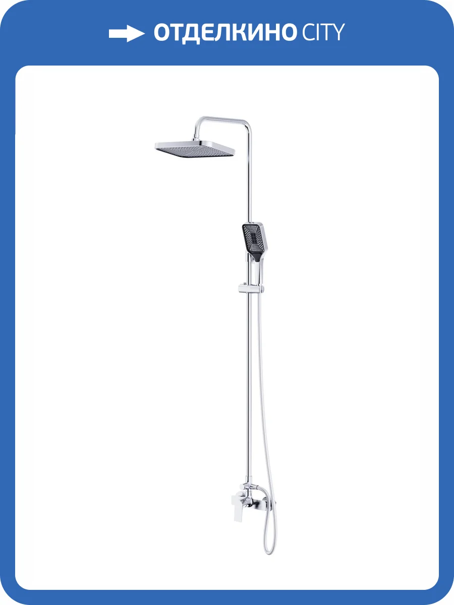 Душевая стойка BelBagno Due DUE-DOCM-CRM хром, со смесителем фото 3