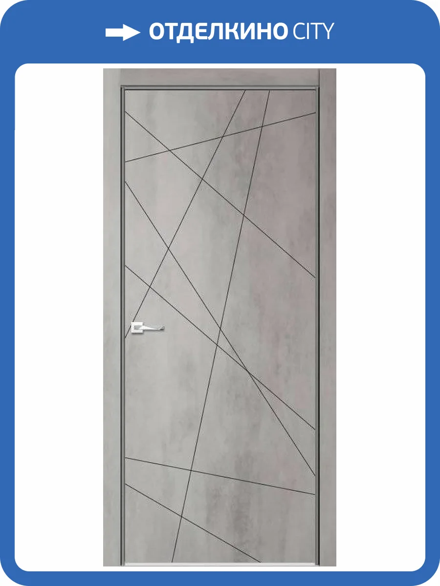 Межкомнатная дверь Verda эмалит Севилья 26, глухая, бетон светлый 600x2000 фото 2
