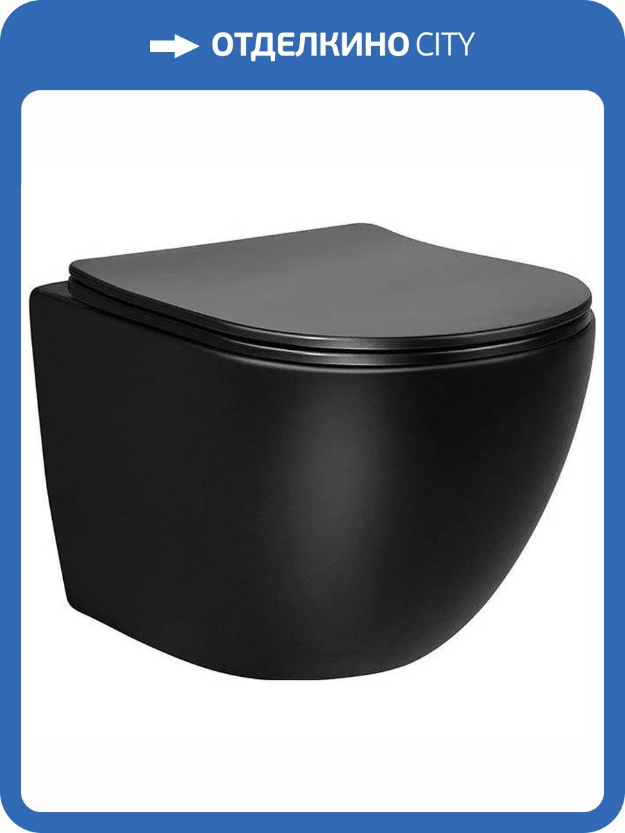 Унитаз подвесной Vincea Globo VT1-14SMB черный фото 8
