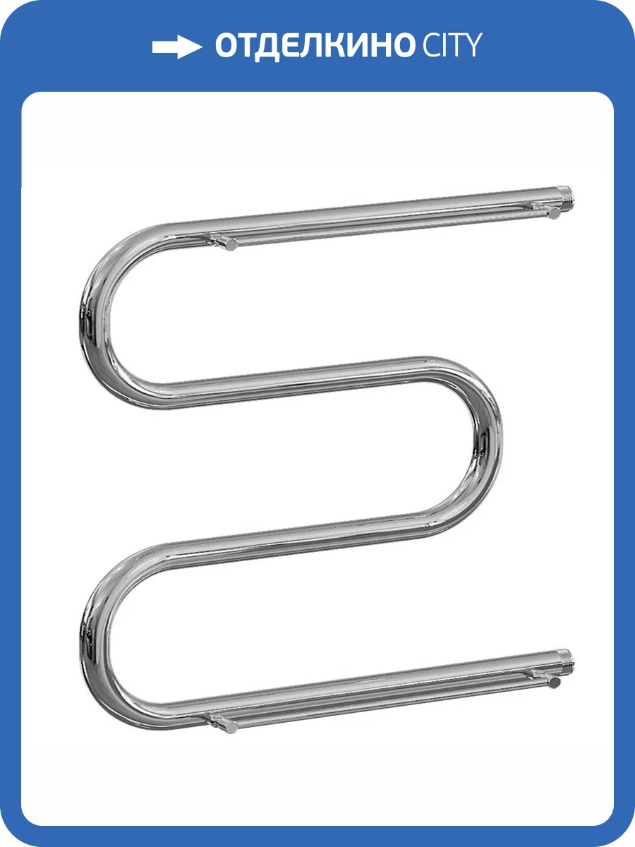 Полотенцесушитель водяной Ника Simple М-обр. (3/4) 60/60 с полкой, хром фото 3