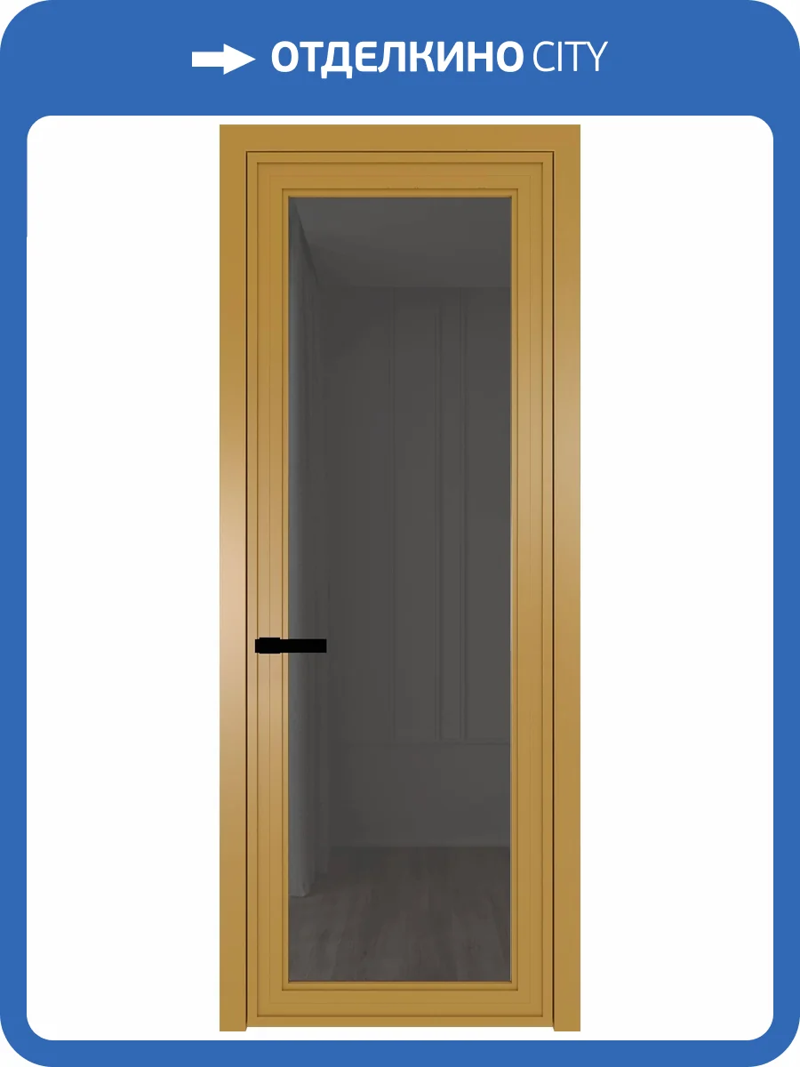 Межкомнатная дверь Profil Doors 1 AGP цвет профиля Золото, стекло безопасное 6 мм тонированное 700x2000 фото 2