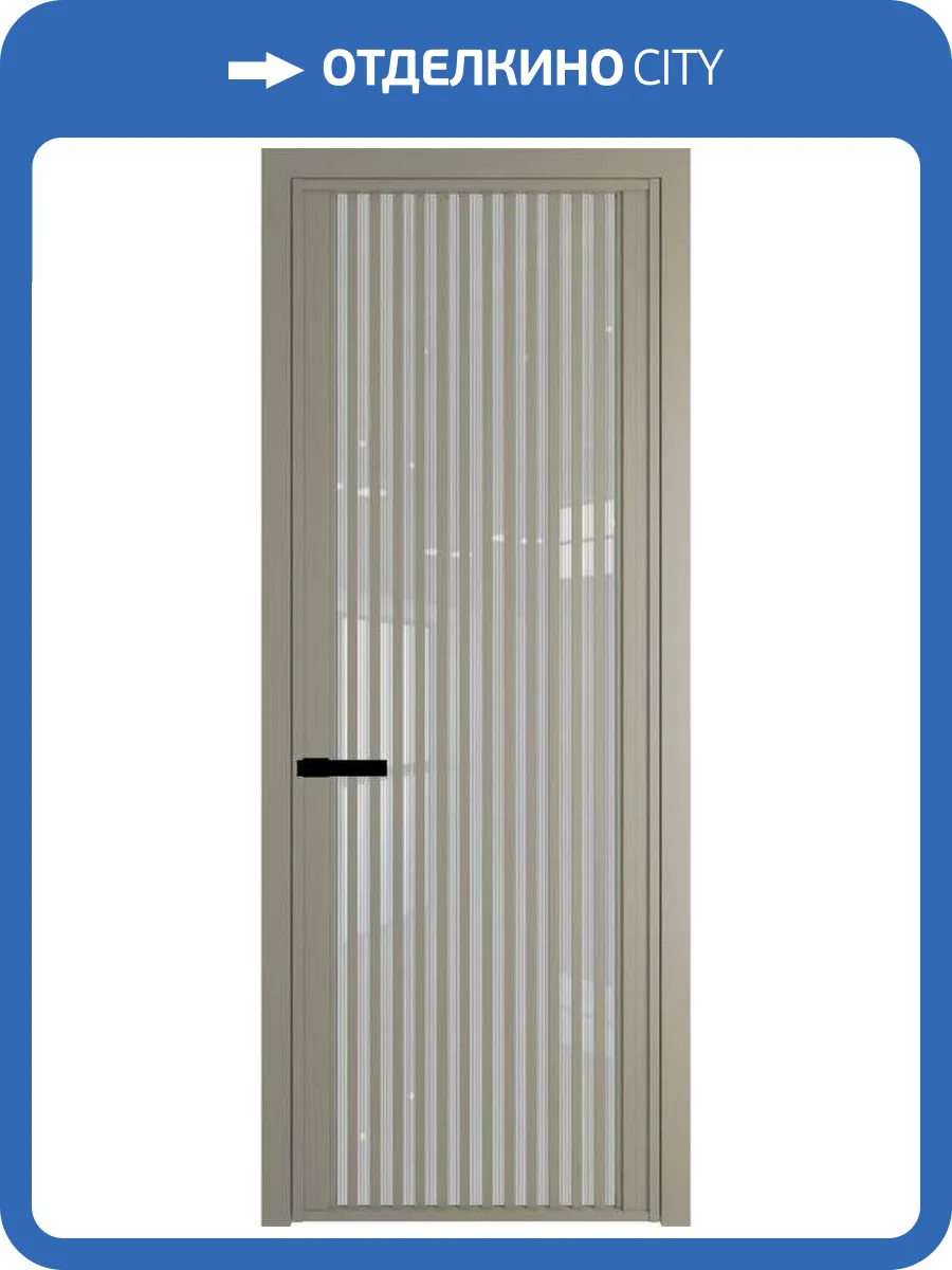 Межкомнатная дверь Profil Doors 3 AGP цвет профиля Никель матовый, стекло безопасное 6 мм страйп 700x2000 фото 2