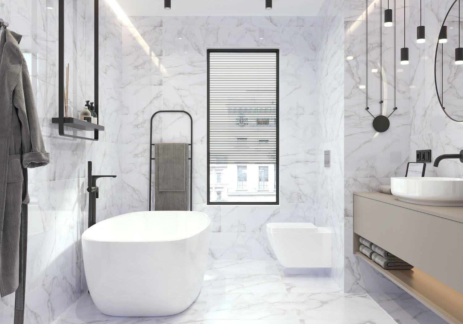 Golden Tile Marmo Bianco фото 3