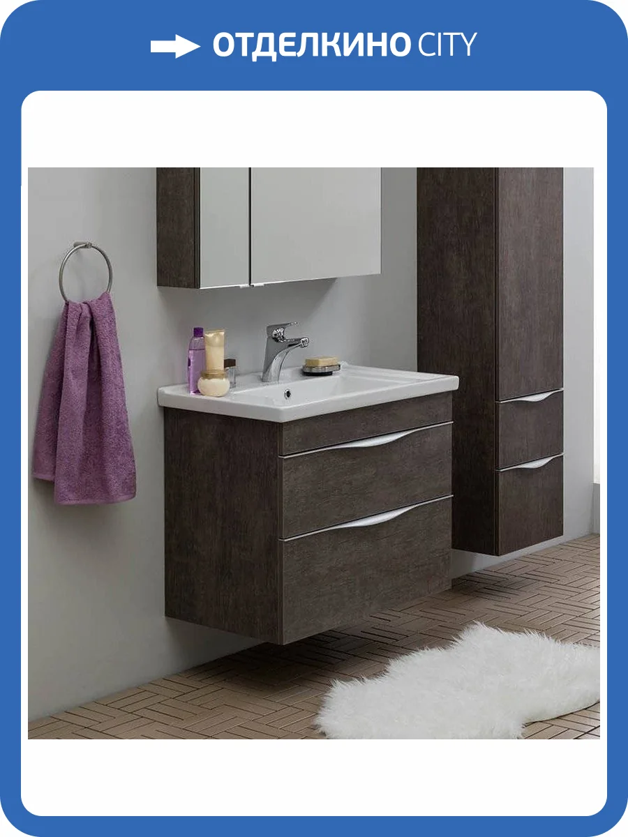 Тумба с раковиной Aquanet Эвора 80 дуб антик фото 16