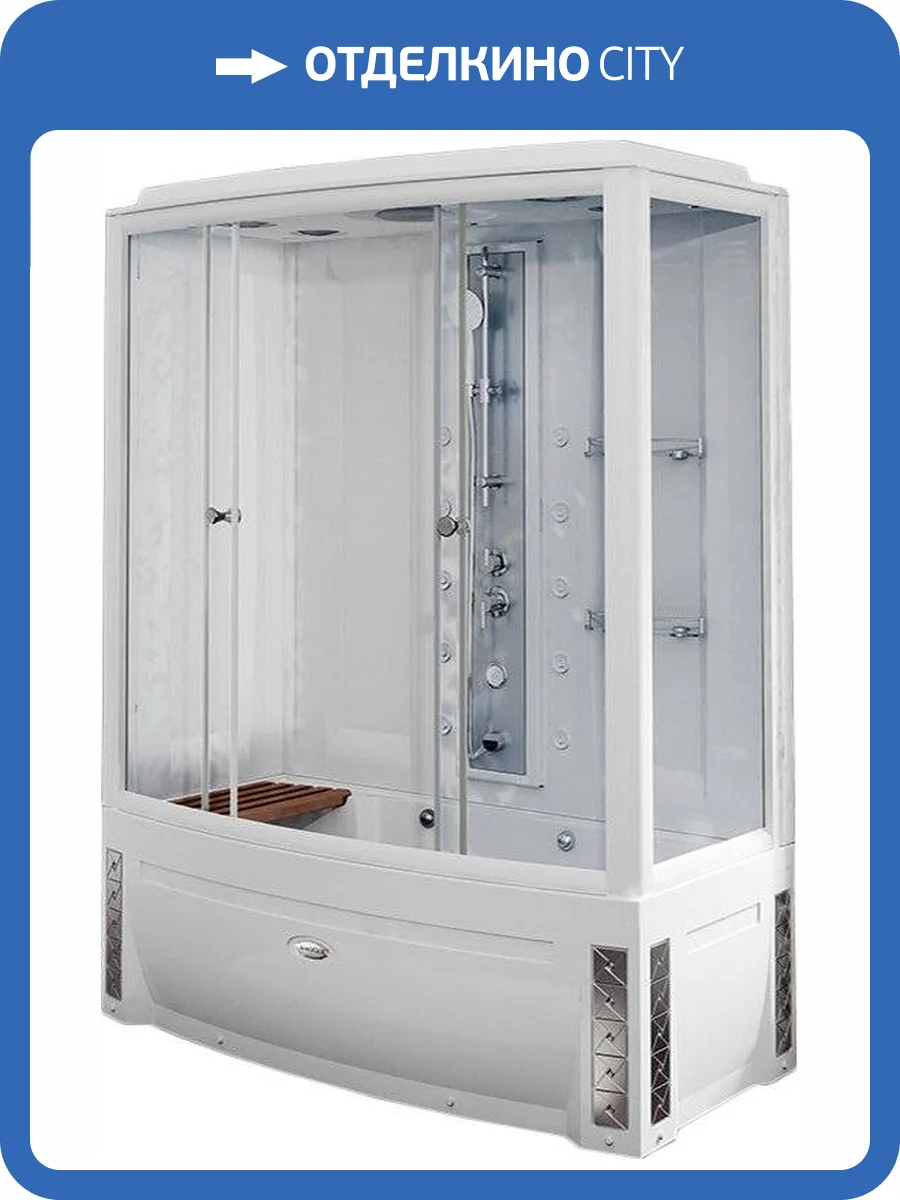 Душевой бокс Radomir Элис 2 левый, стекло прозрачное фото 8