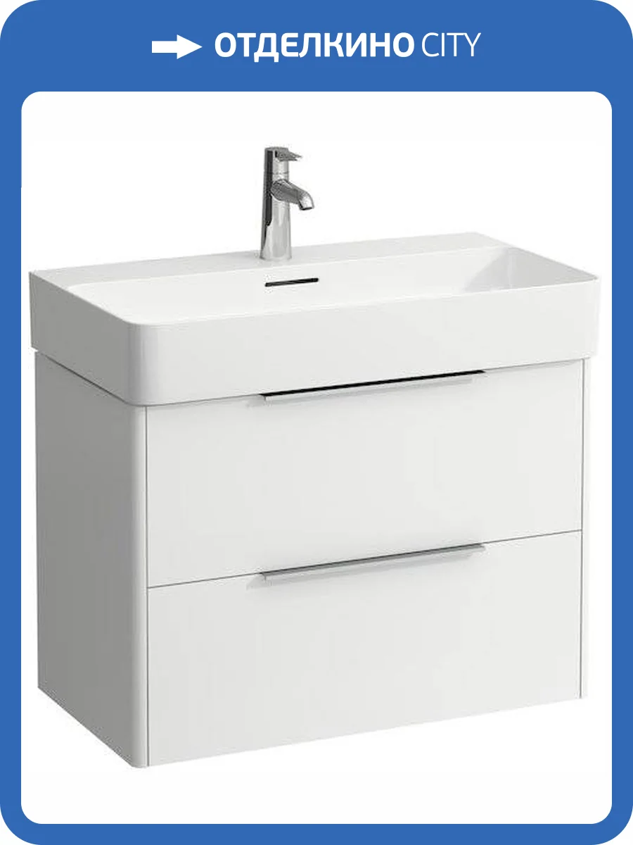 Тумба с раковиной Laufen Base 4.0235.2.110.260.1 белая матовая фото 6
