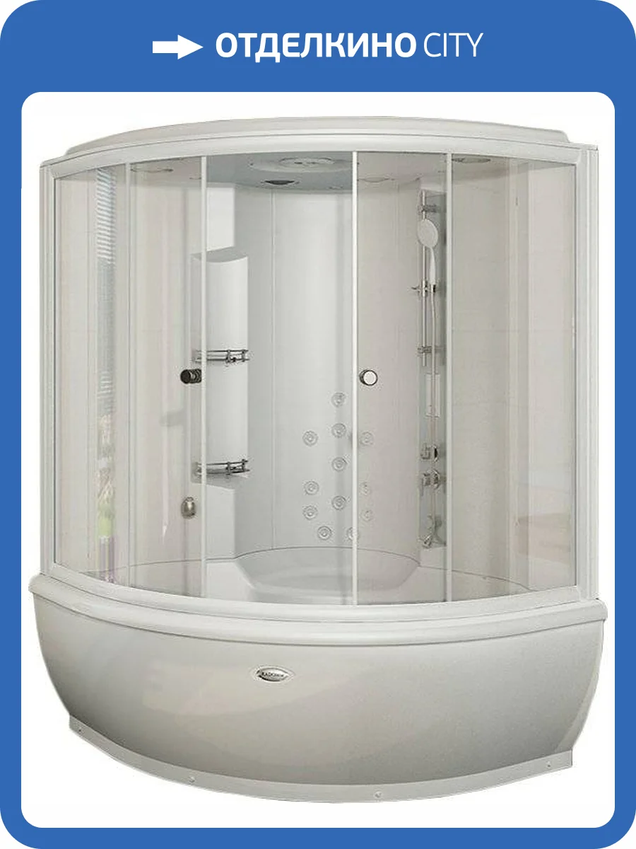 Душевой бокс Radomir Калифорния 1 стекло прозрачное фото 2