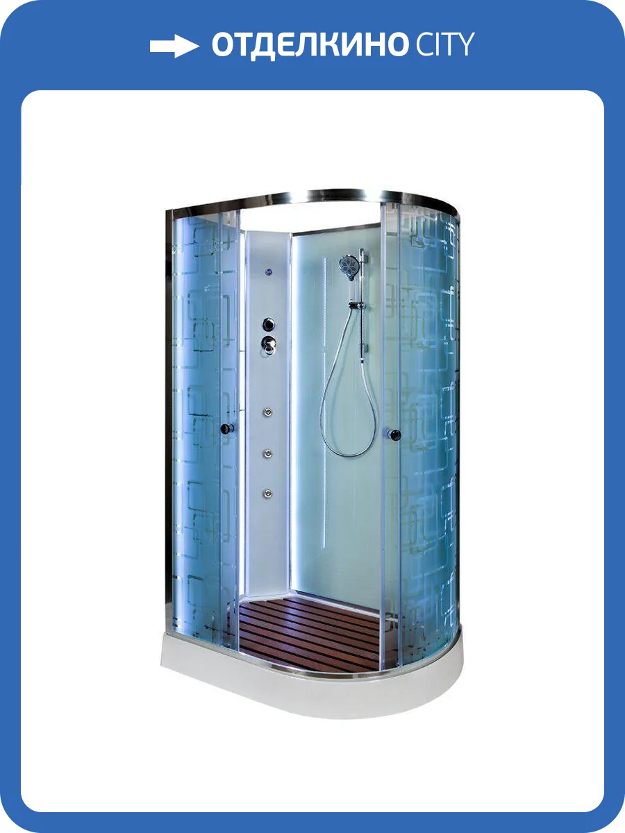 Душевая кабина AvaCan EM2012LNLED+GM с подсветкой и гидромассажем, 120x90x210 фото 14