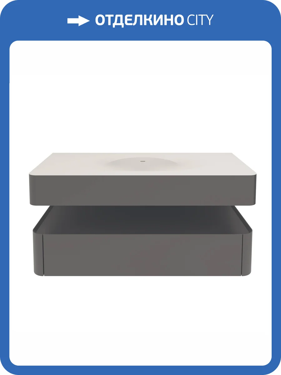 Тумба под раковину Vincea Caprise 1200 VMC-4CA120MG подвесная, серый матовый фото 3