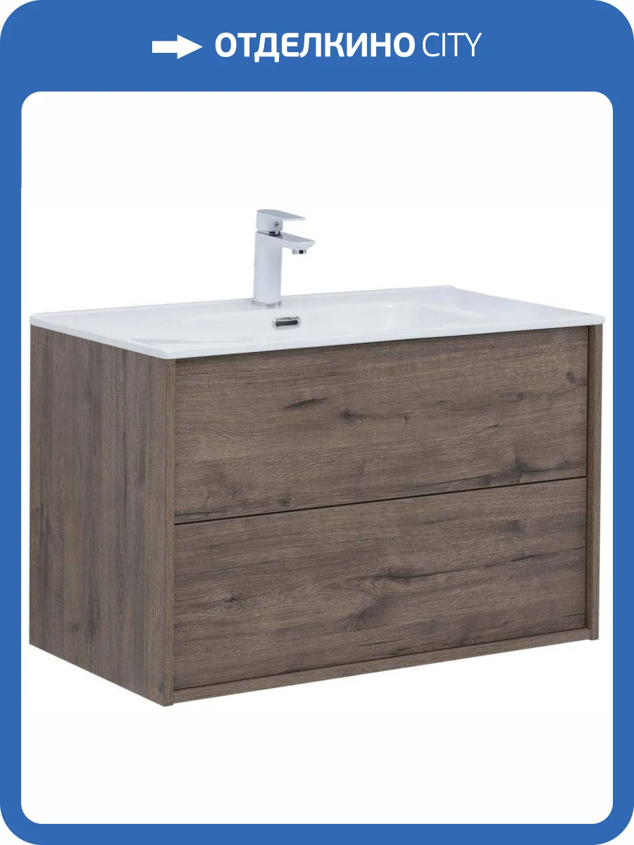Тумба под раковину Aquanet Lino 80 287543 дуб веллингтон фото 10