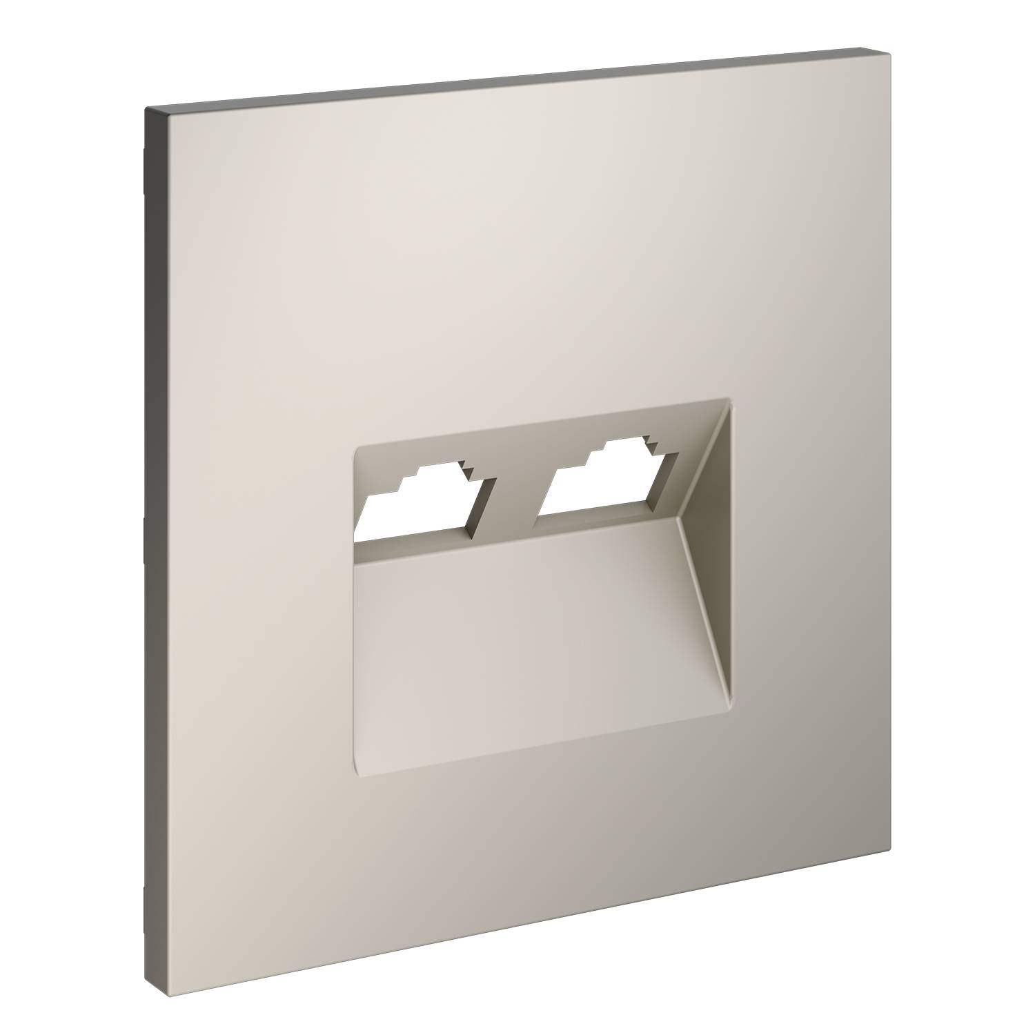 Лицевая панель для двойной компьютерной розетки RJ-45 Voltum S70 VLS001403 кашемир