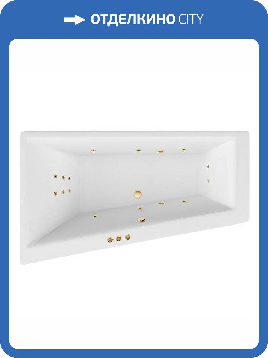 Акриловая ванна Excellent Sfera Slim SMART WAEX.SFL17S.SMART.GL 170x100 левая, золото фото 4