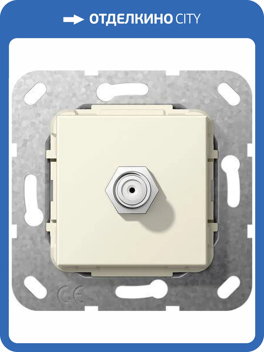 Розетка SAT-F Gira System 55 кремовый глянцевый 565001 фото 2