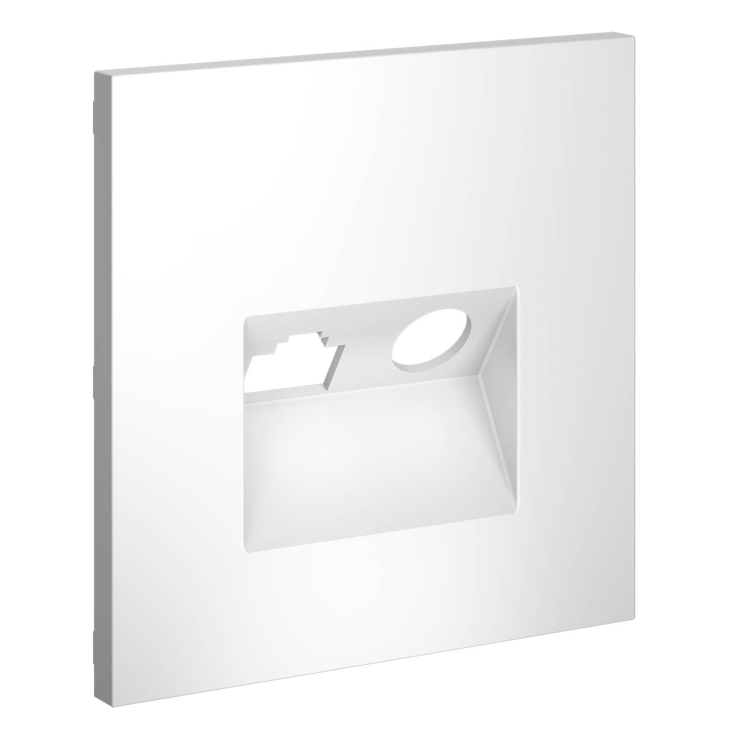 Лицевая панель для ТВ-розетки+Ethernet RJ45 Voltum S70 VLS002702 белый