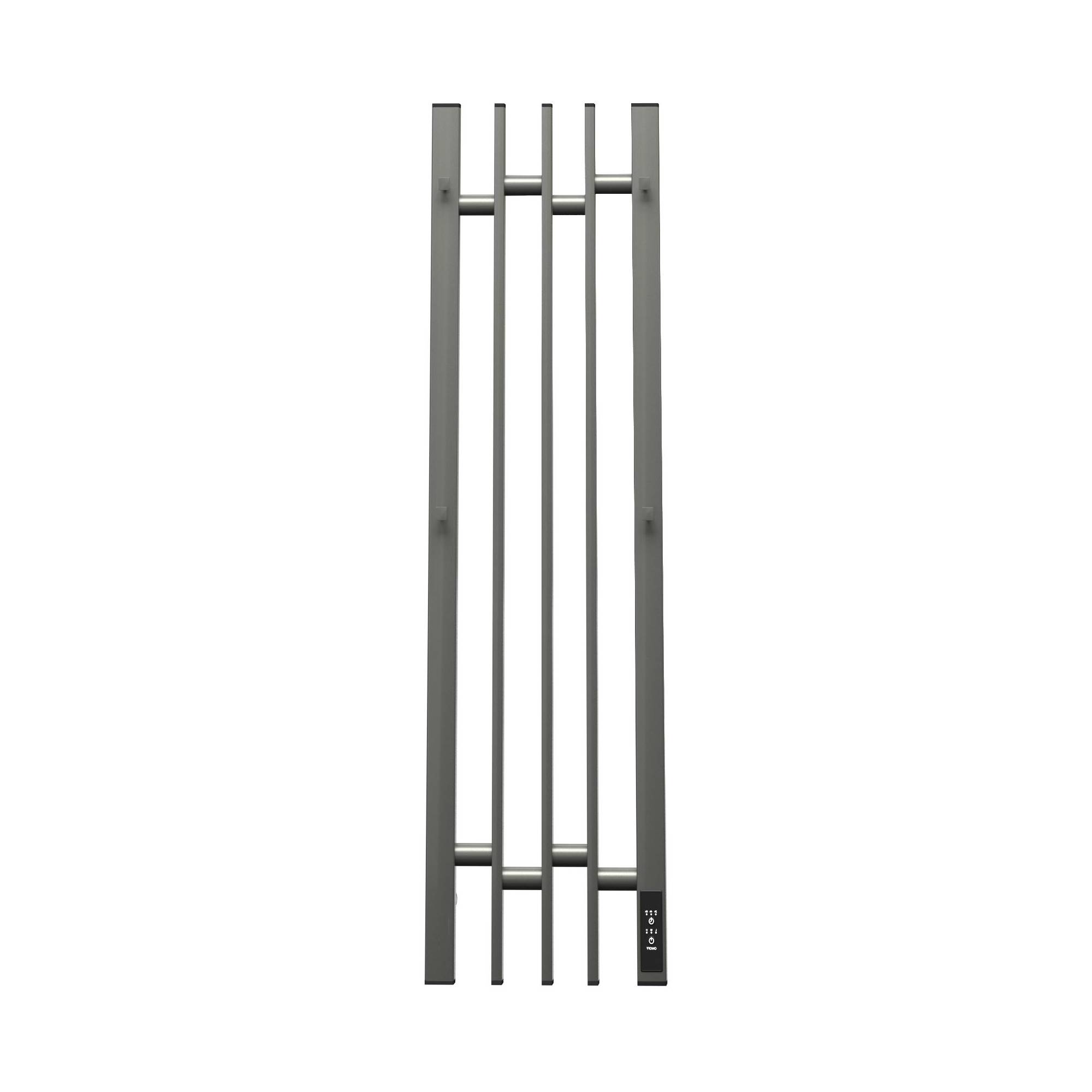 Полотенцесушитель электрический Apextermo Дельта DL10183GF с крючками, графит металлик, 80x18