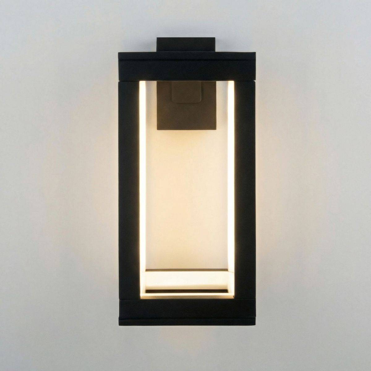 Уличный настенный светодиодный светильник Elektrostandard Frame 1527 TECHNO LED Frame 3000K черный фото 2