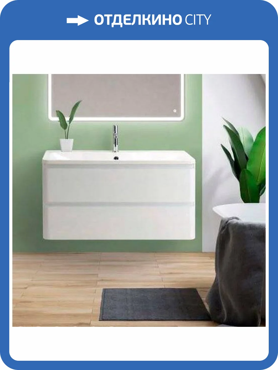 Тумба с раковиной BelBagno Albano 100 подвесная, bianco lucido фото 7