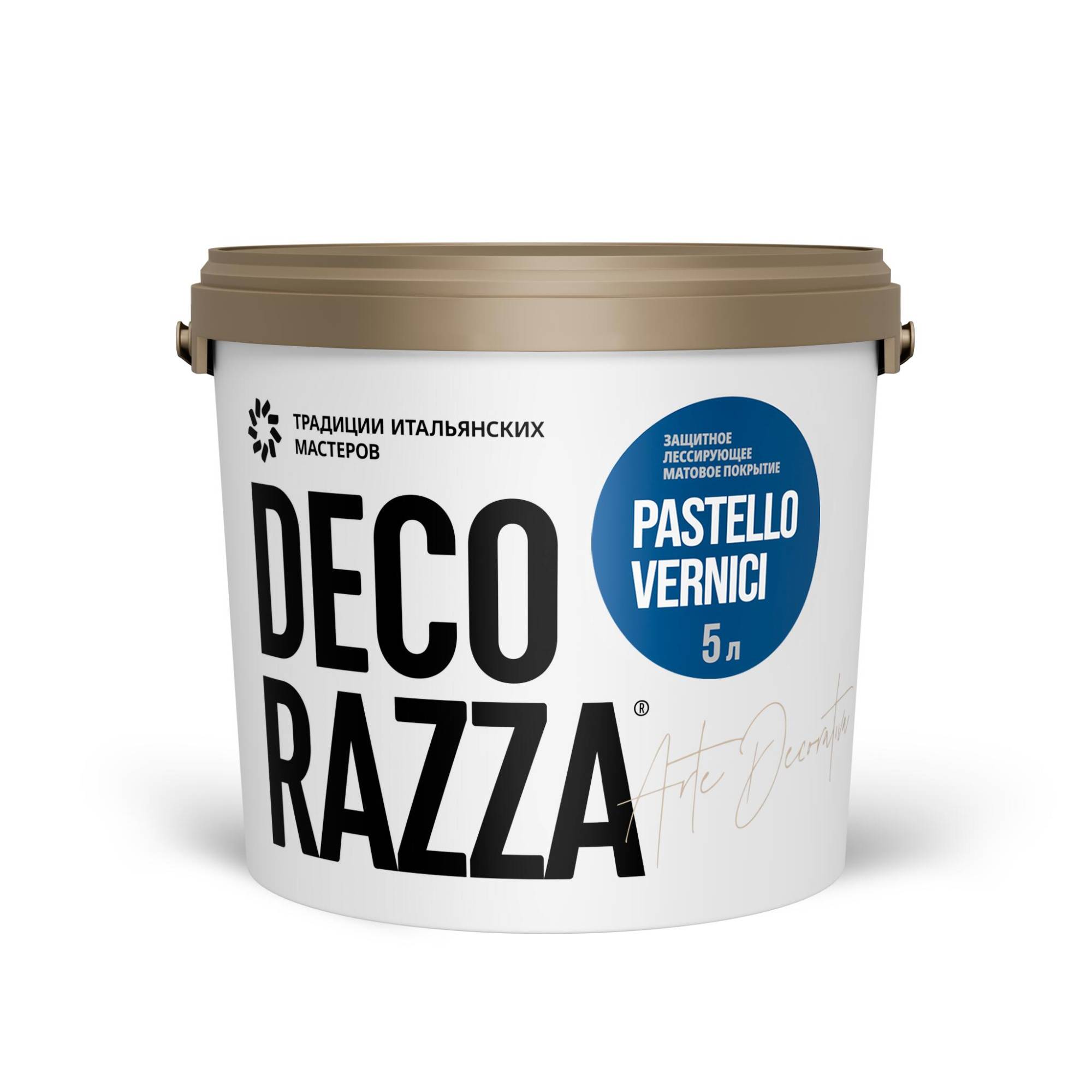 Защитное декоративное покрытие Decorazza Pastello Vernici PV10-19 коричневое 5 кг