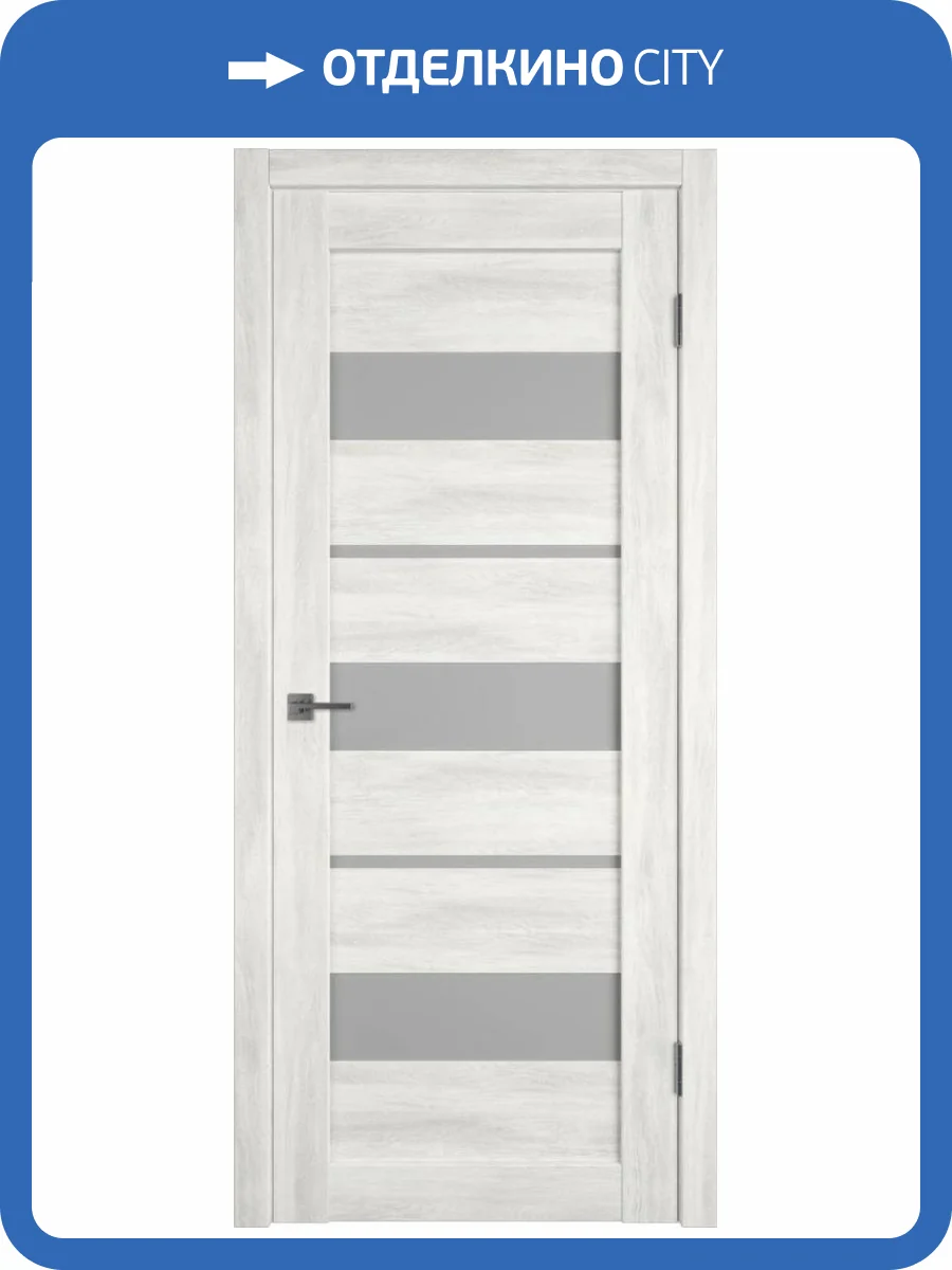 Межкомнатная дверь Владимирская Фабрика Дверей Atum 23 Nord Vellum стекло White Cloud 900x2000 фото 2