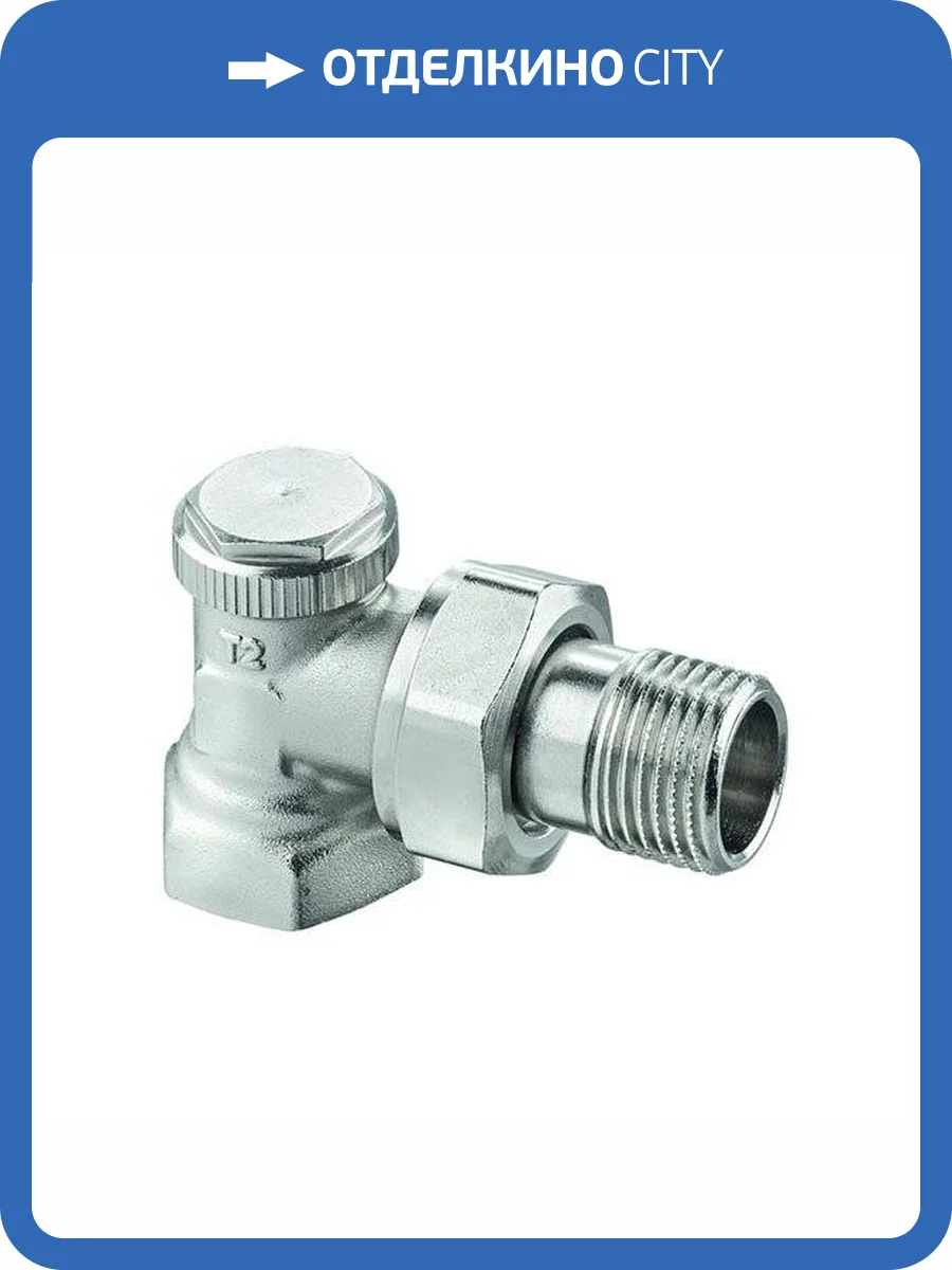Вентиль отсекающий Elsen угловой, 1/2 х 1/2, никелированный фото 2