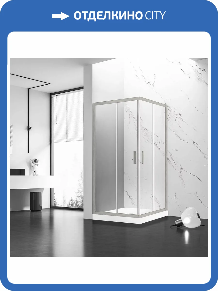 Душевой уголок Veconi Rovigo профиль никель брашинг, стекло прозрачное, 100x100x195 фото 6