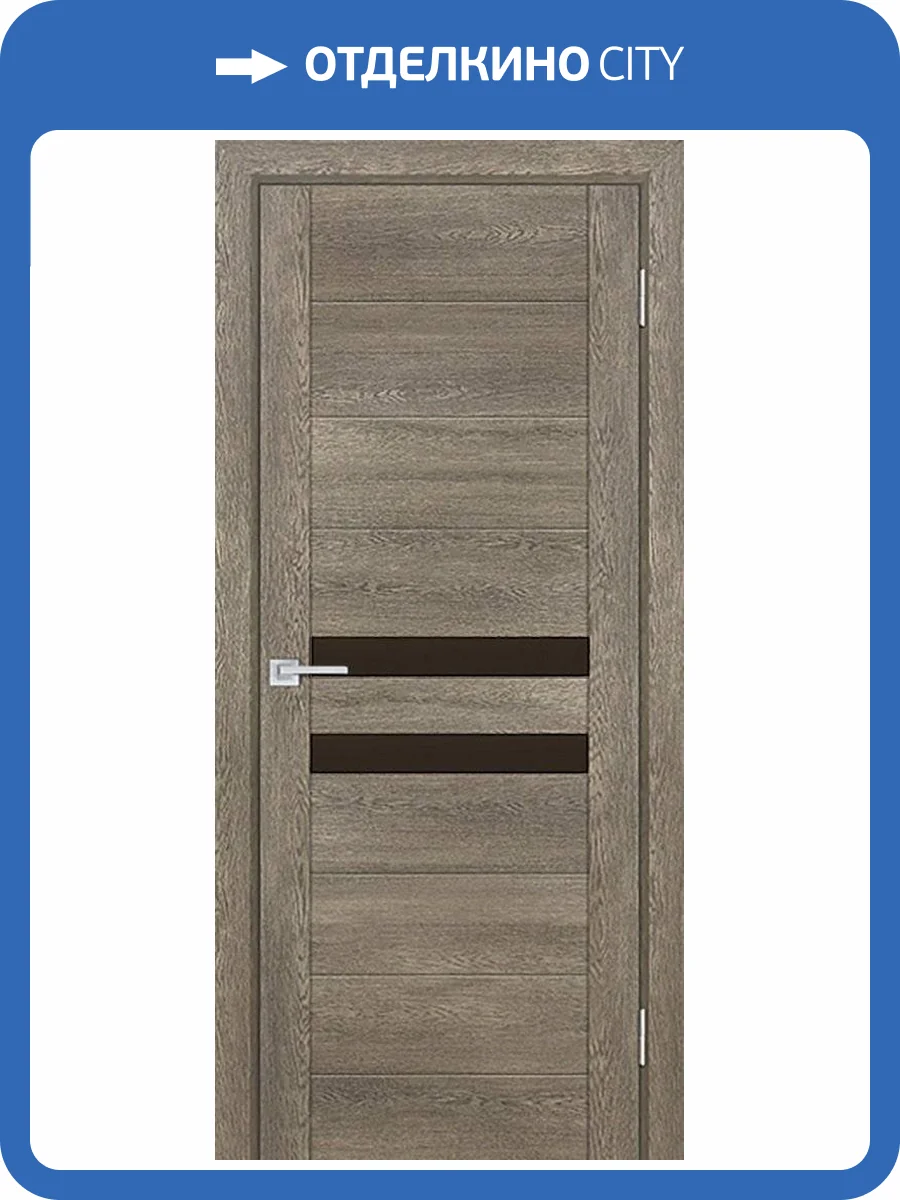 Межкомнатная дверь Profilo Porte экошпон PSN-4, остеклённая, бруно антико, лакобель кофе 900x2000 фото 2