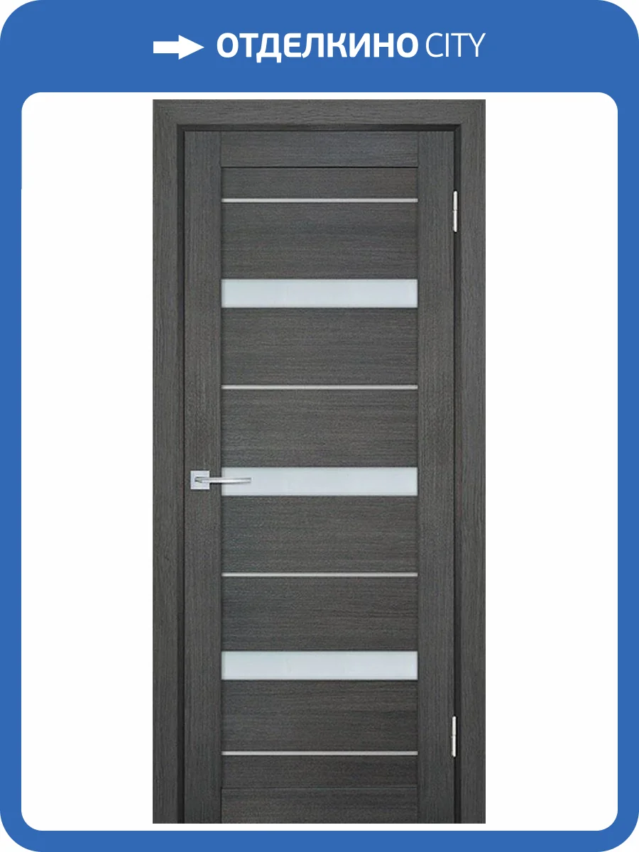 Межкомнатная дверь экошпон Мариам Техно 742, остекленная, грей 900x2000 фото 2