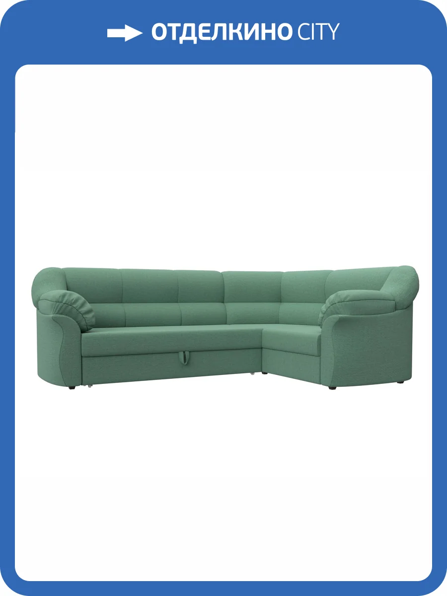 Диван угловой Лига Диванов Карнелла 123445 амур зеленый, правый угол фото 8
