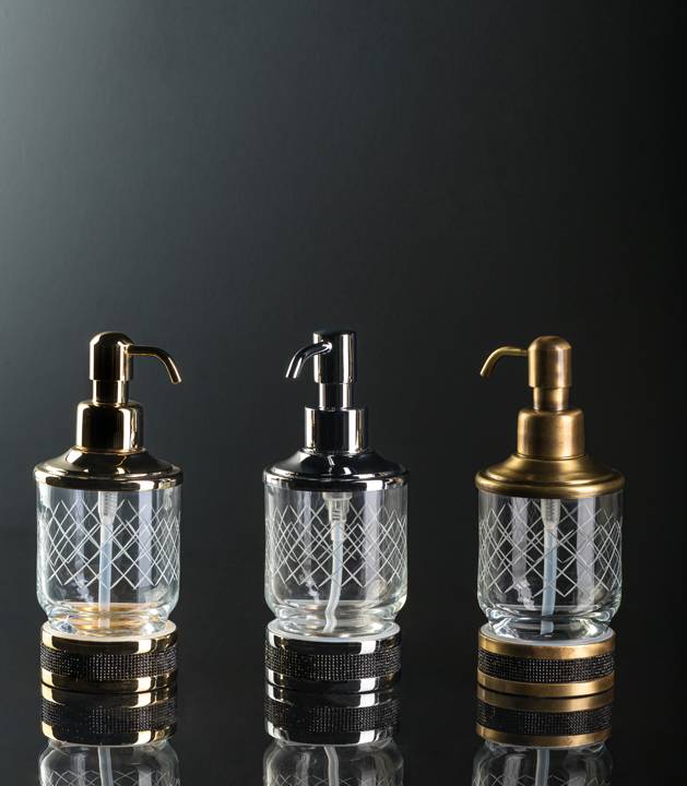 Дозатор Boheme Royale Cristal Black 10929-ROYALE-G-B Gold фото 2