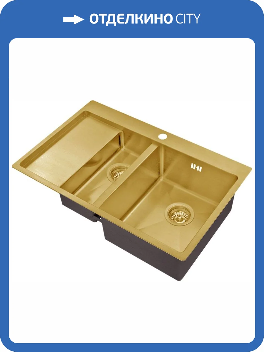 Мойка кухонная Zorg Inox PVD SZR 5178-2-R bronze фото 3