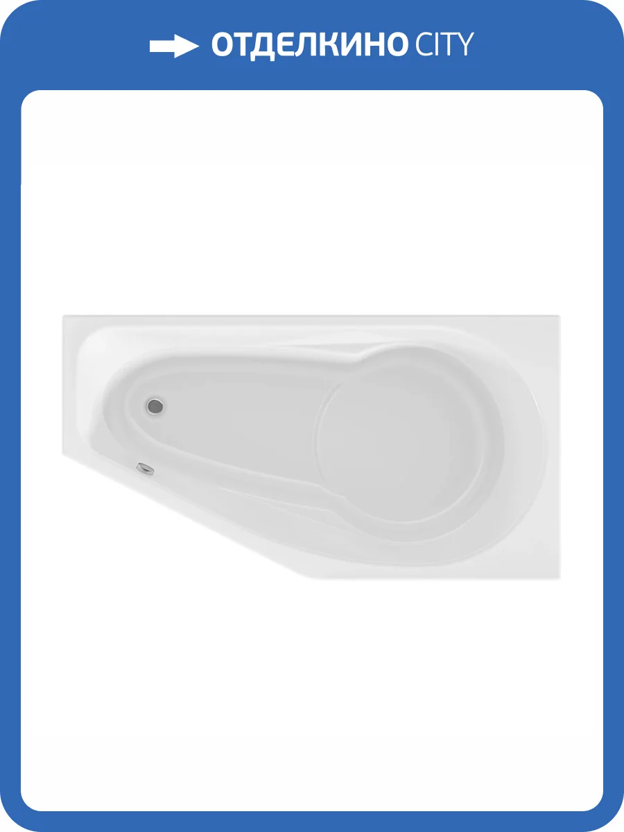 Акриловая ванна Marka One Deep 150x80 левая, с каркасом фото 6