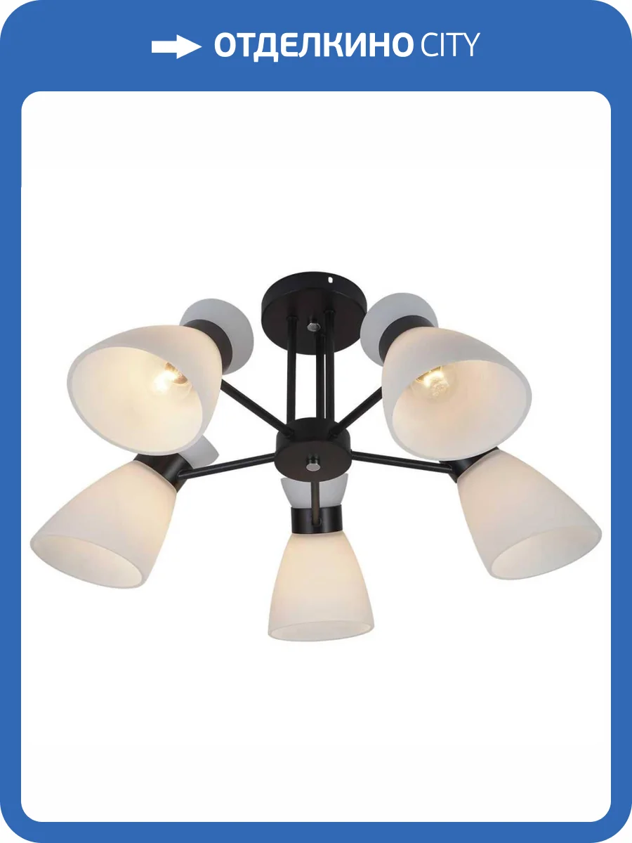 Потолочная люстра Reluce 01416-0.3-05 BK+CR фото 3