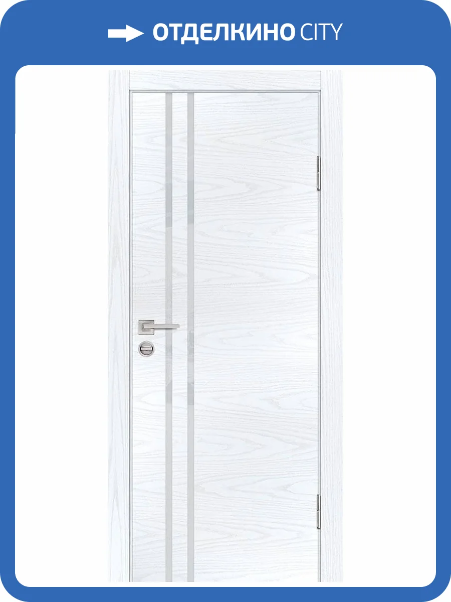 Межкомнатная дверь Profilo Porte P-11 полотно Дуб скай белый, стекло лунный лакобель 900x2000 фото 2