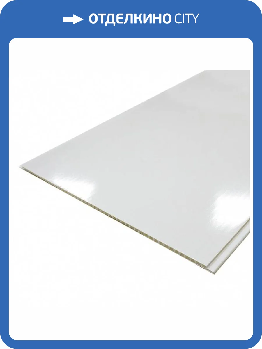 Панель ПВХ ProfBuild Белая Глянцевая Эконом 300x25x0.8 фото 2