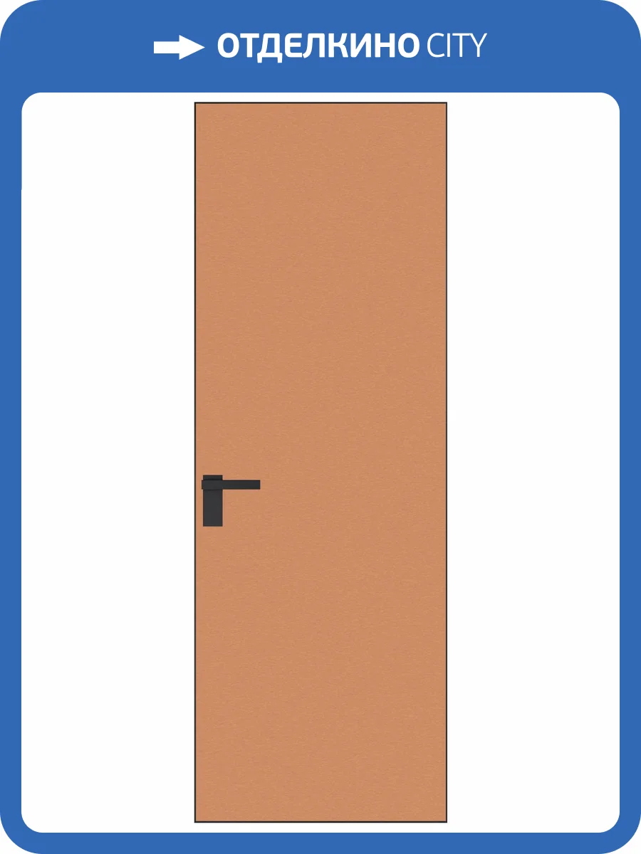 Межкомнатная дверь Profil Doors 1 AGK цвет профиля Черный, алюминиевая панель медь 800x2000 фото 2