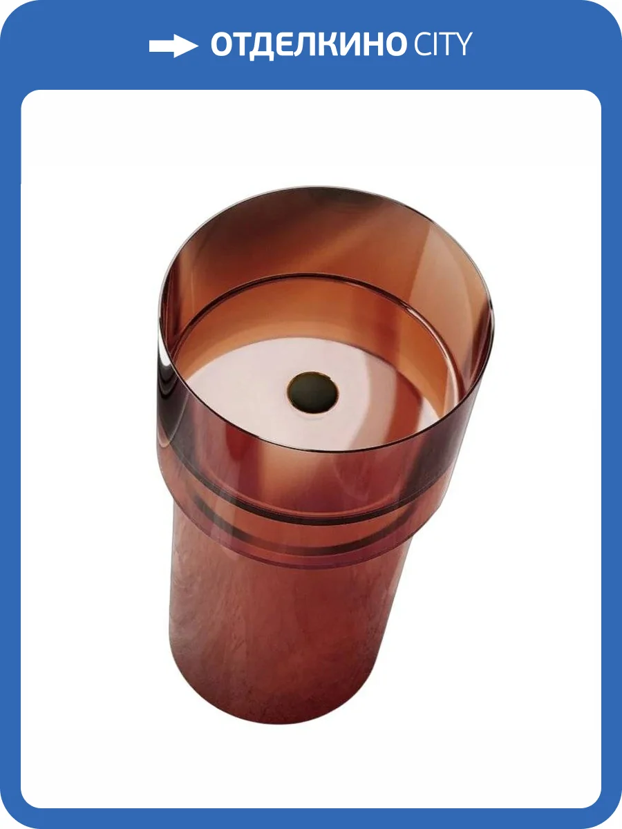 Раковина Abber Kristall AT2701Opal-H напольная, прозрачная, 45 см фото 4