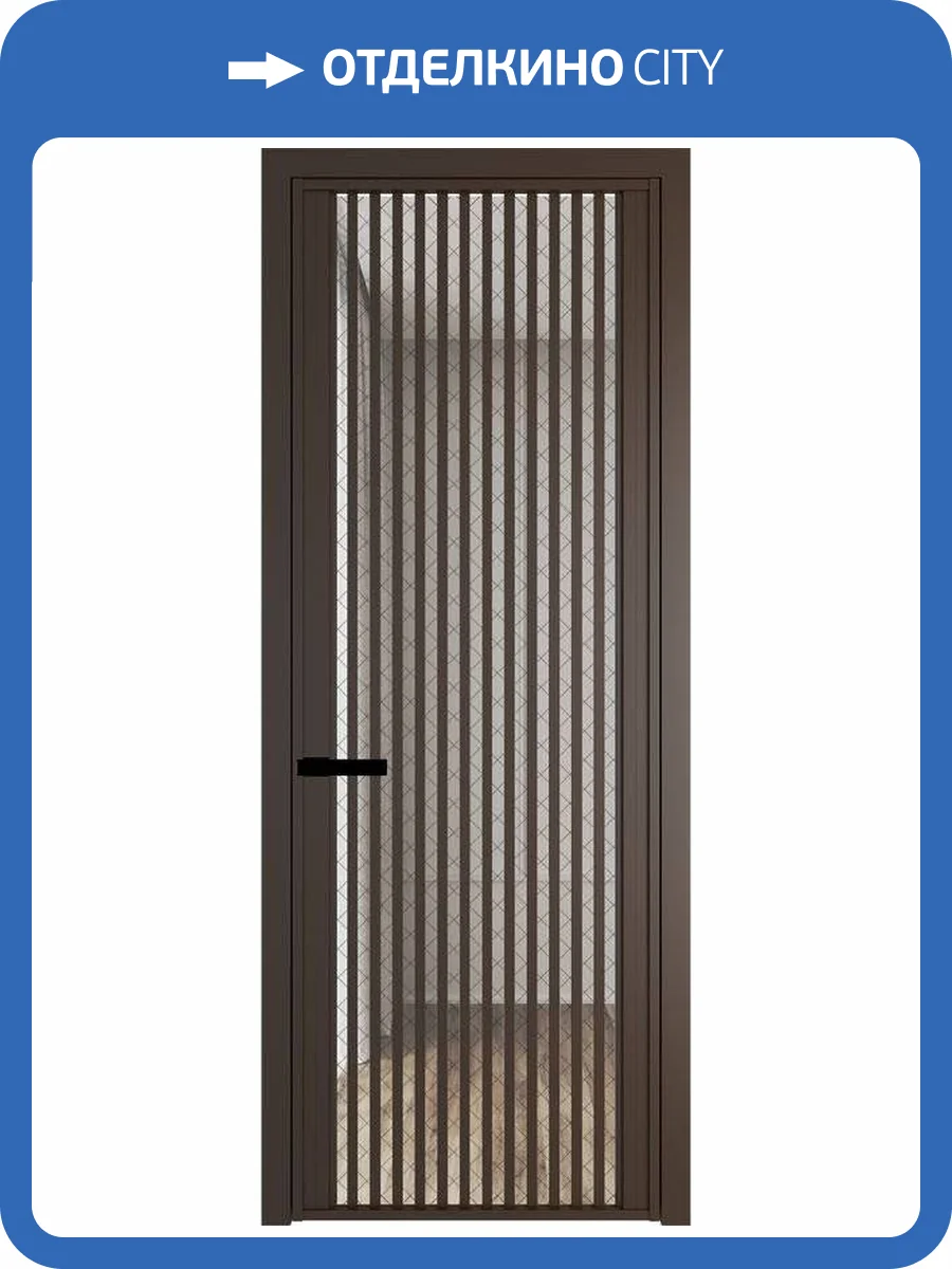 Межкомнатная дверь Profil Doors 3 AGP цвет профиля Деорэ, стекло безопасное 6 мм ромб черный 700x2000 фото 2