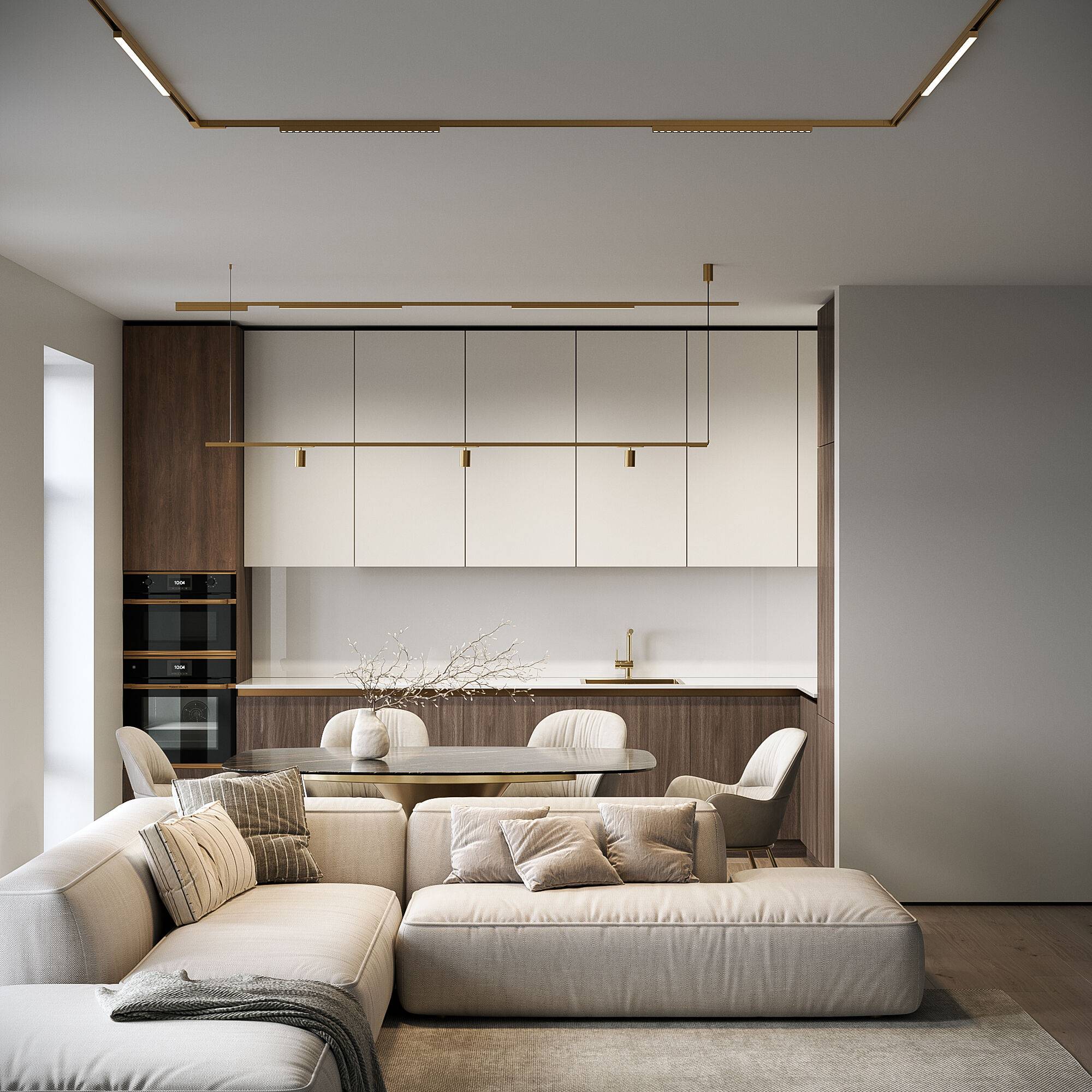Трековый линейный светодиодный светильник Elektrostandard Brass Line 85526/01 12W 3000K латунь фото 5