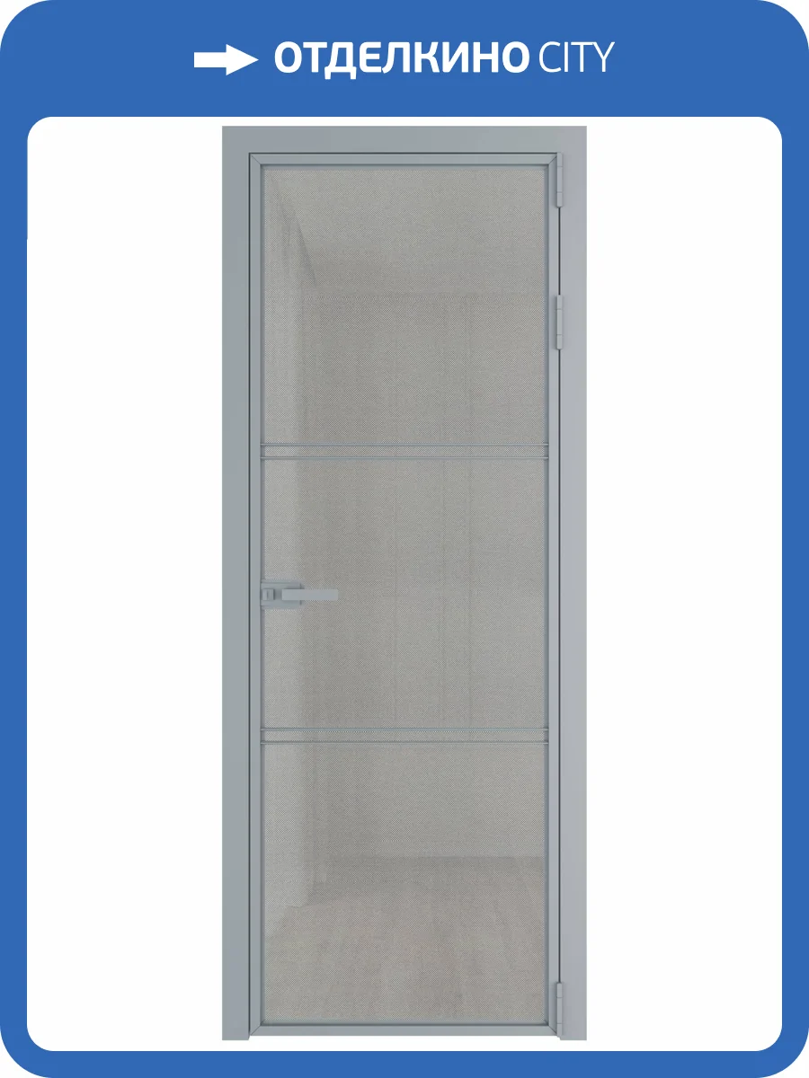 Межкомнатная дверь Profil Doors 3 AX цвет профиля Серебро, стекло безопасное 6 мм рэте 800x2000 фото 2