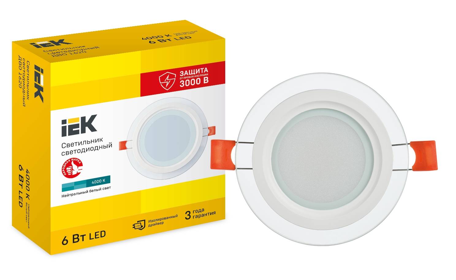 Встраиваемый точечный светодиодный светильник IEK ДВО 1620 LDVO0-1620-06-4000-K01 фото 8
