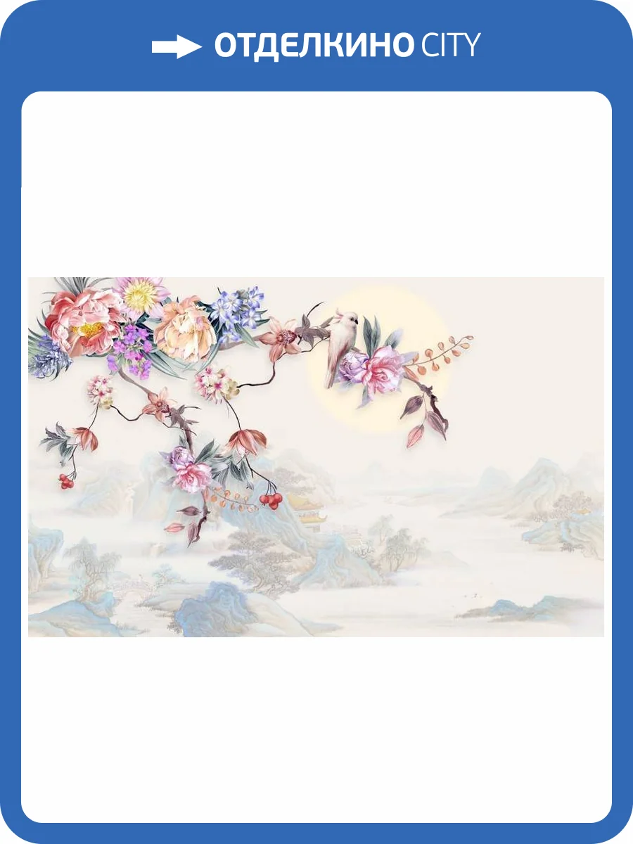 3D Фотообои Artegrafico «Яркая ветвь с попугаем» RC-029 канвас фото 2