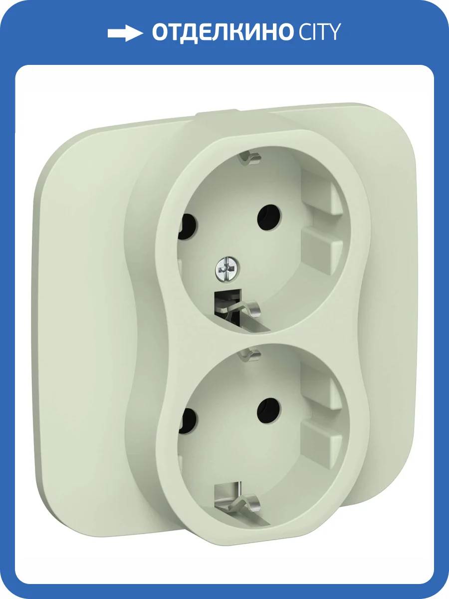 Розетка 2-местная с заземлением IEK Flite FI-R21A-16-K92 панг фото 2