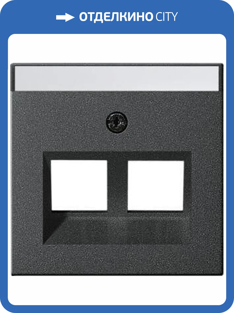 Лицевая панель Gira System 55 розетки информационной антрацит 264028 фото 2