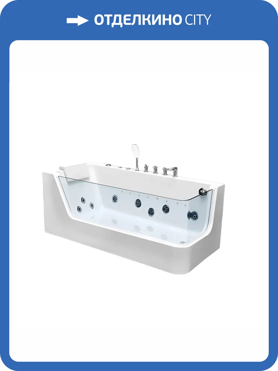 Акриловая ванна Cerutti Spa C-494-17L 170x80 с гидромассажем фото 7