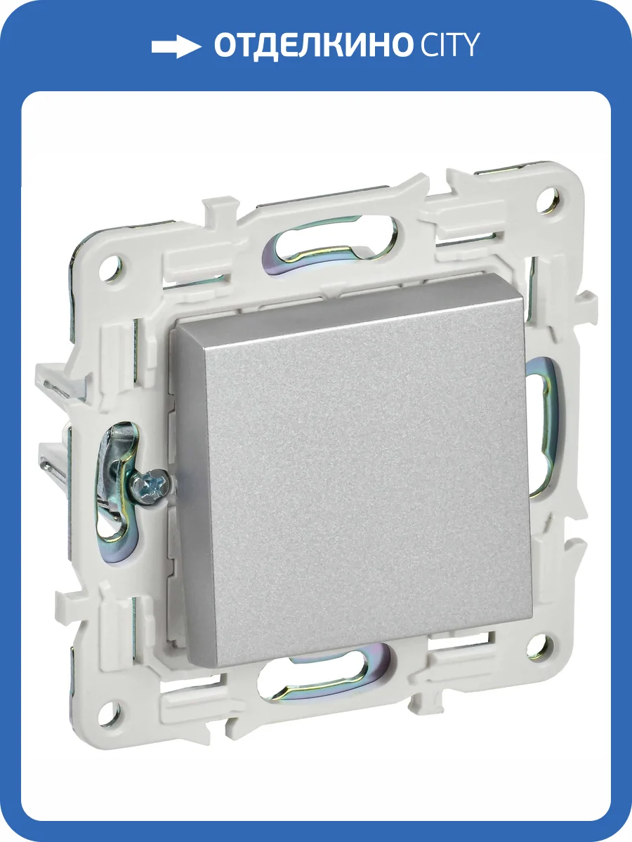 Выключатель 1-клавишный проходной IEK Skandy SK-V12-0-10-K23 серебряный фото 6