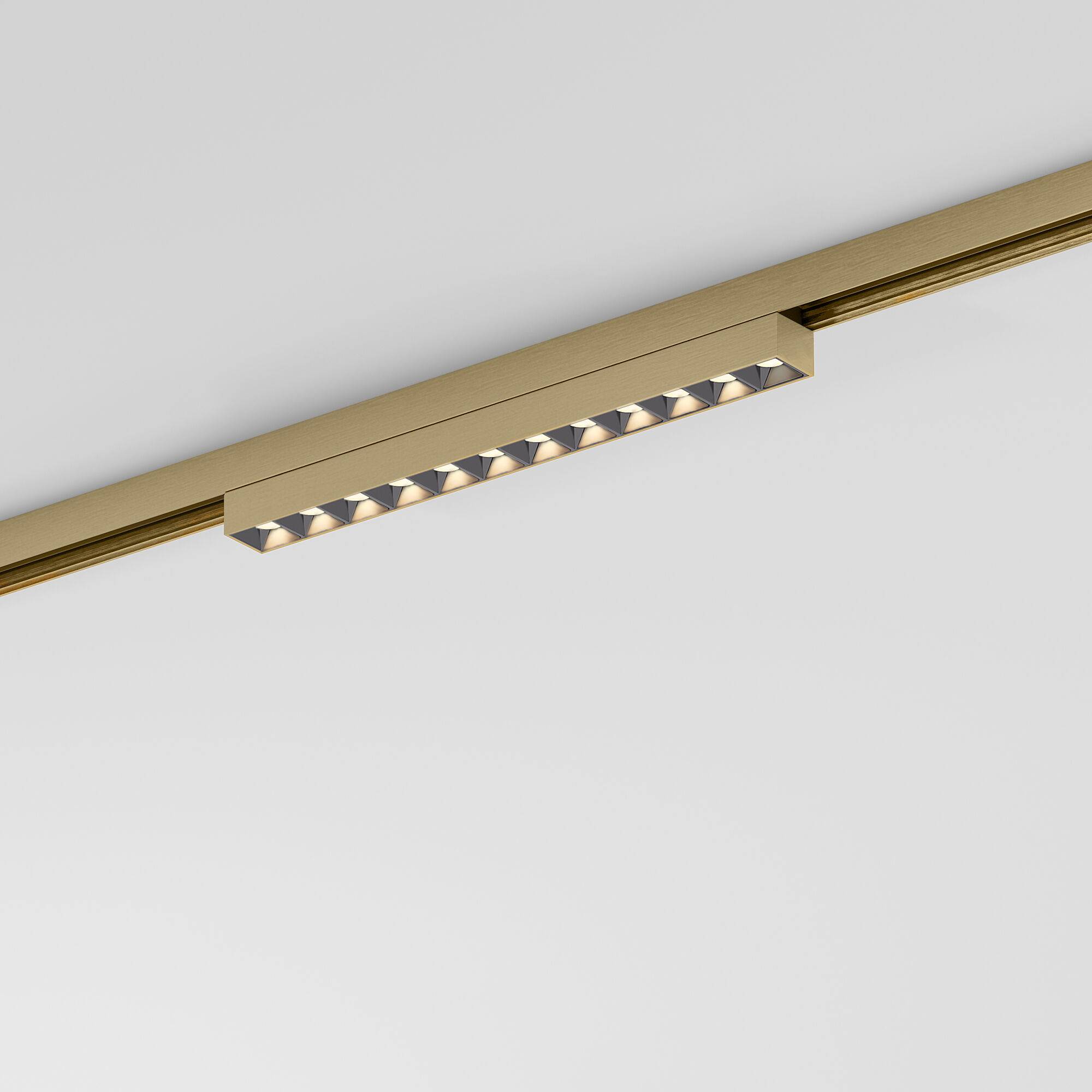 Трековый линейный светодиодный светильник Elektrostandard Brass Line 85528/01 10W 3000K латунь