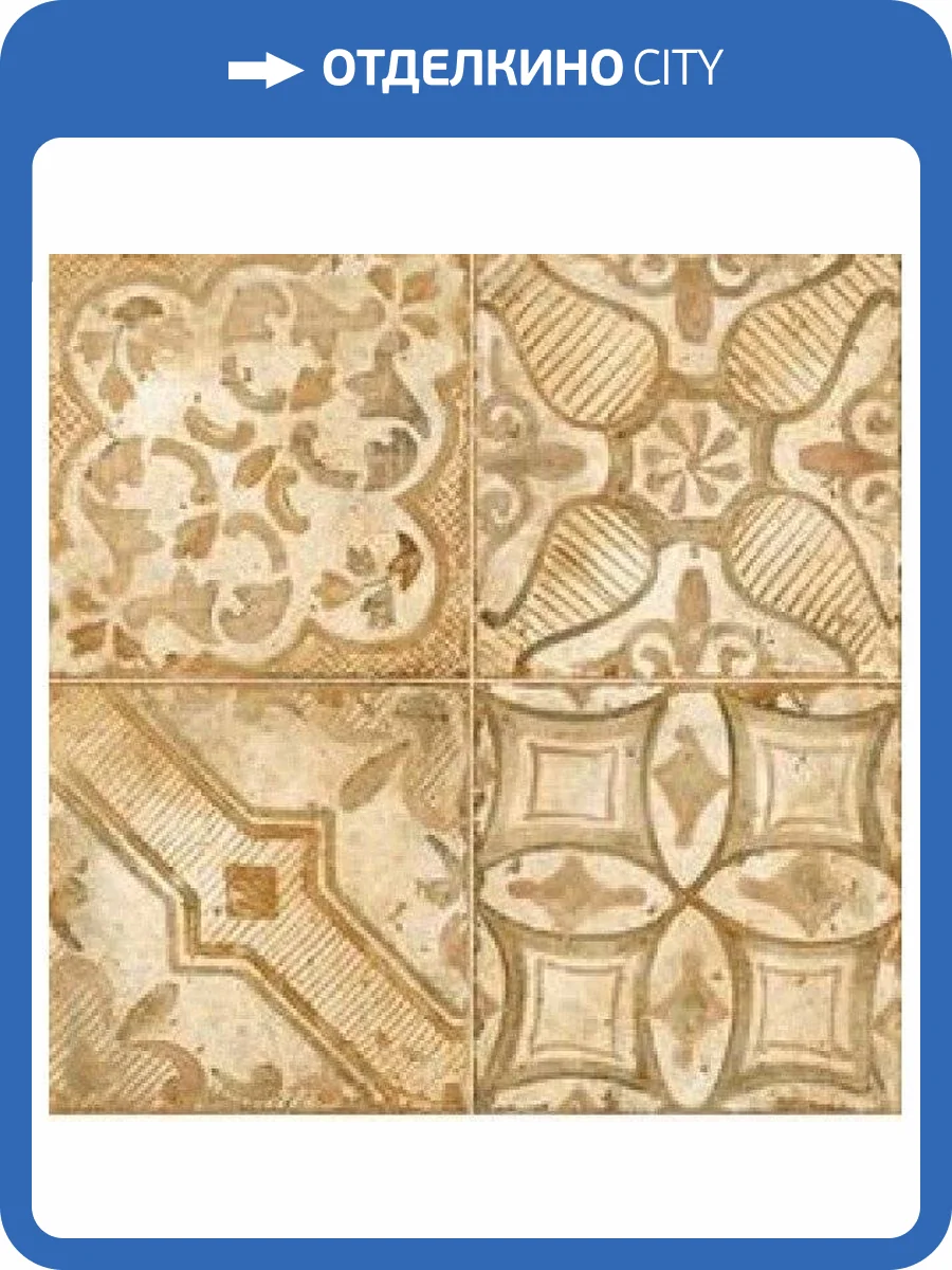 Керамогранит Novabell Materia Decoro Patch Mix Warm Rosso 30x30 фото 2