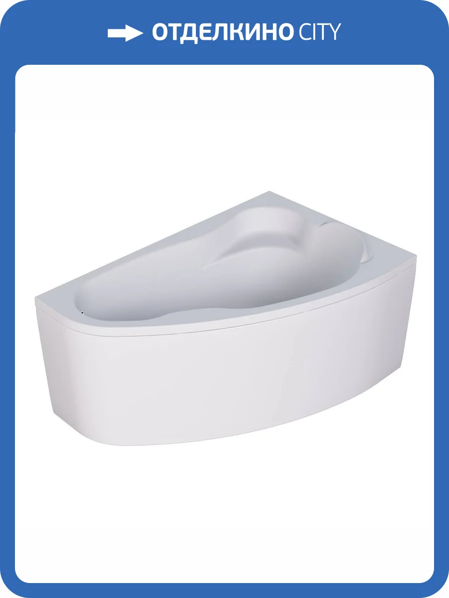 Акриловая ванна Marka One Lil 140x90 правая, с каркасом фото 10