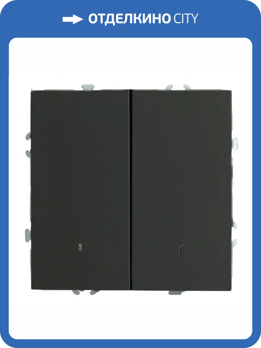 Выключатель 2-клавишный с индикатором Stekker RSW10-5102-05 49838 фото 2